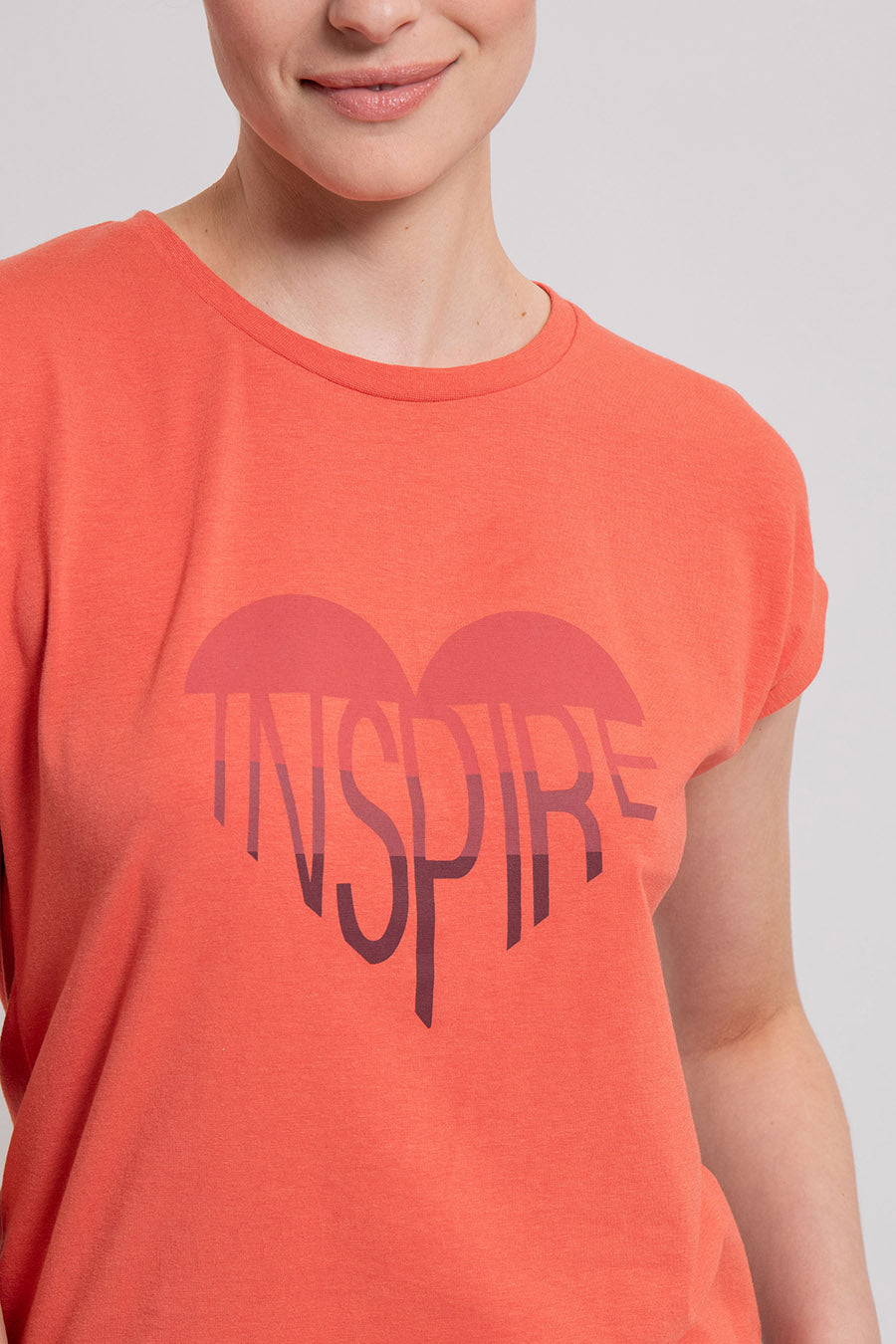 Tee shirt en modal orangé | Elora