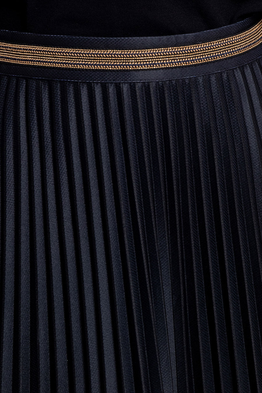 Jupe plissée tie and dye navy et kaki | Elora