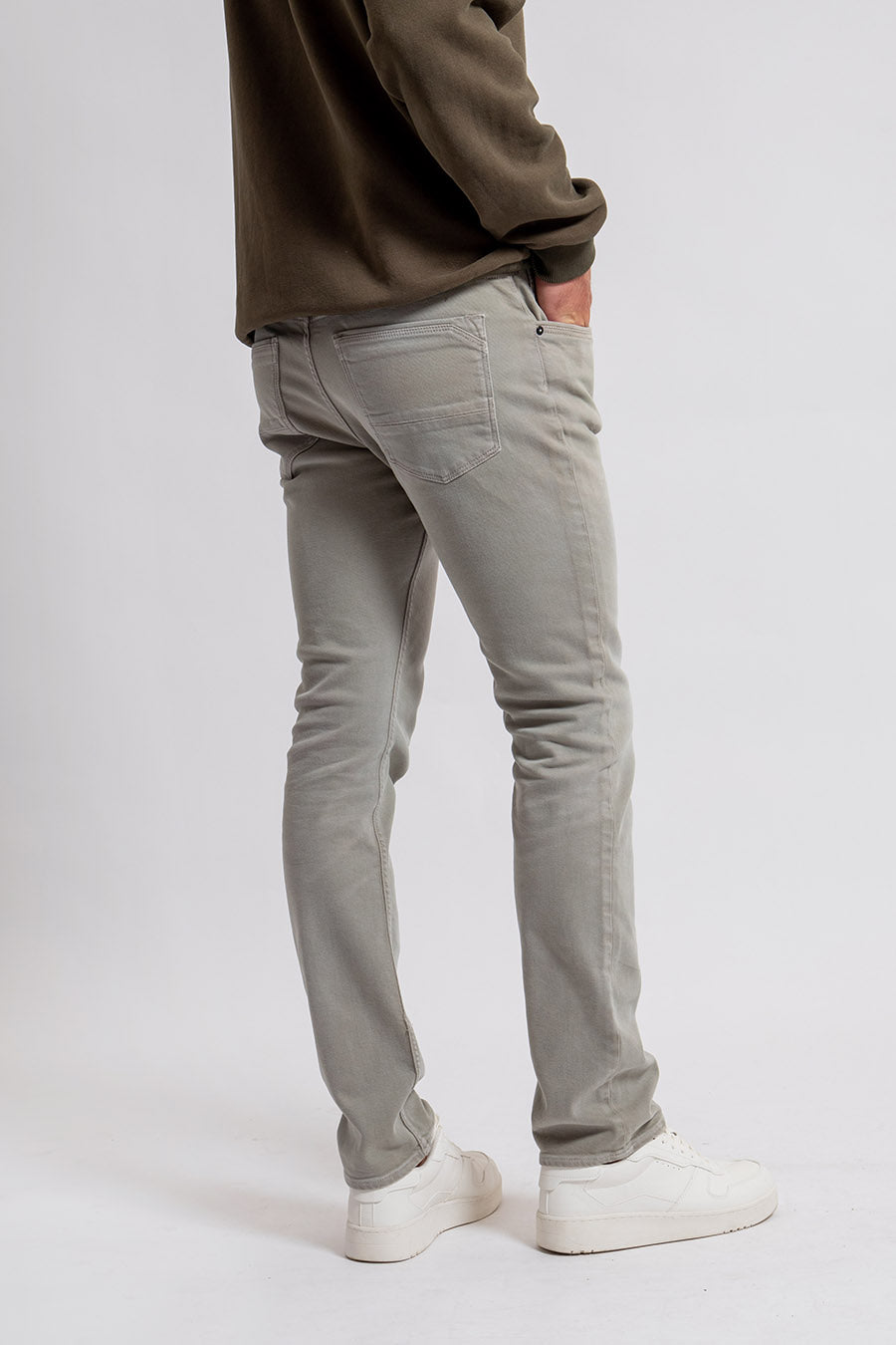 Pantalon coupe droite kaki clair | Elora