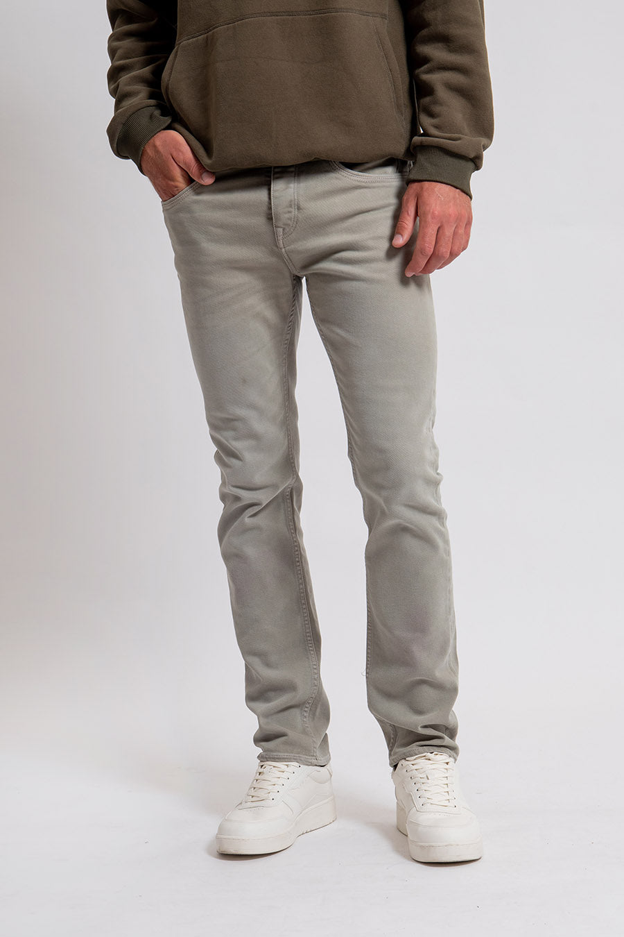 Pantalon coupe droite kaki clair | Elora