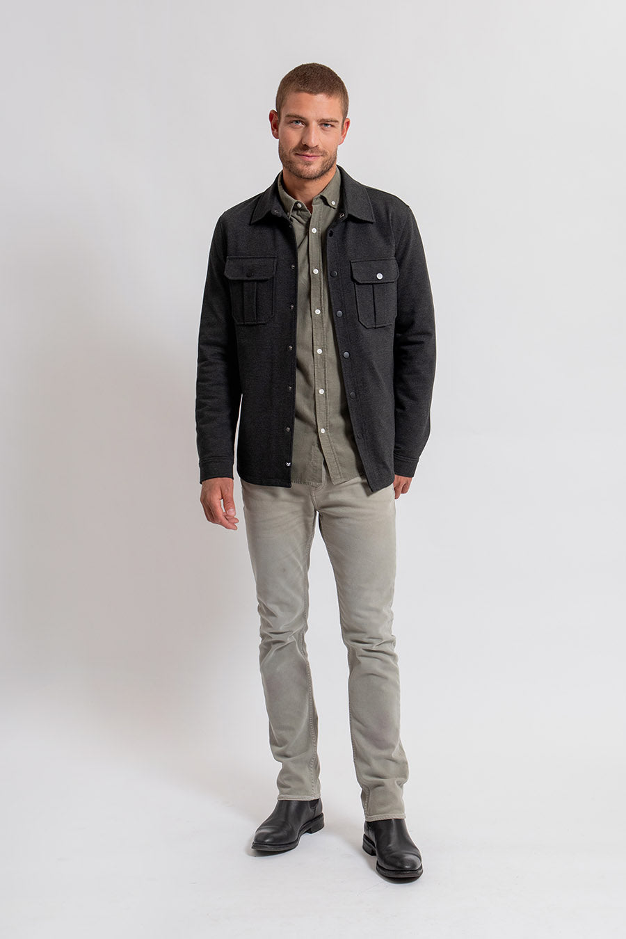Pantalon coupe droite kaki clair | Elora