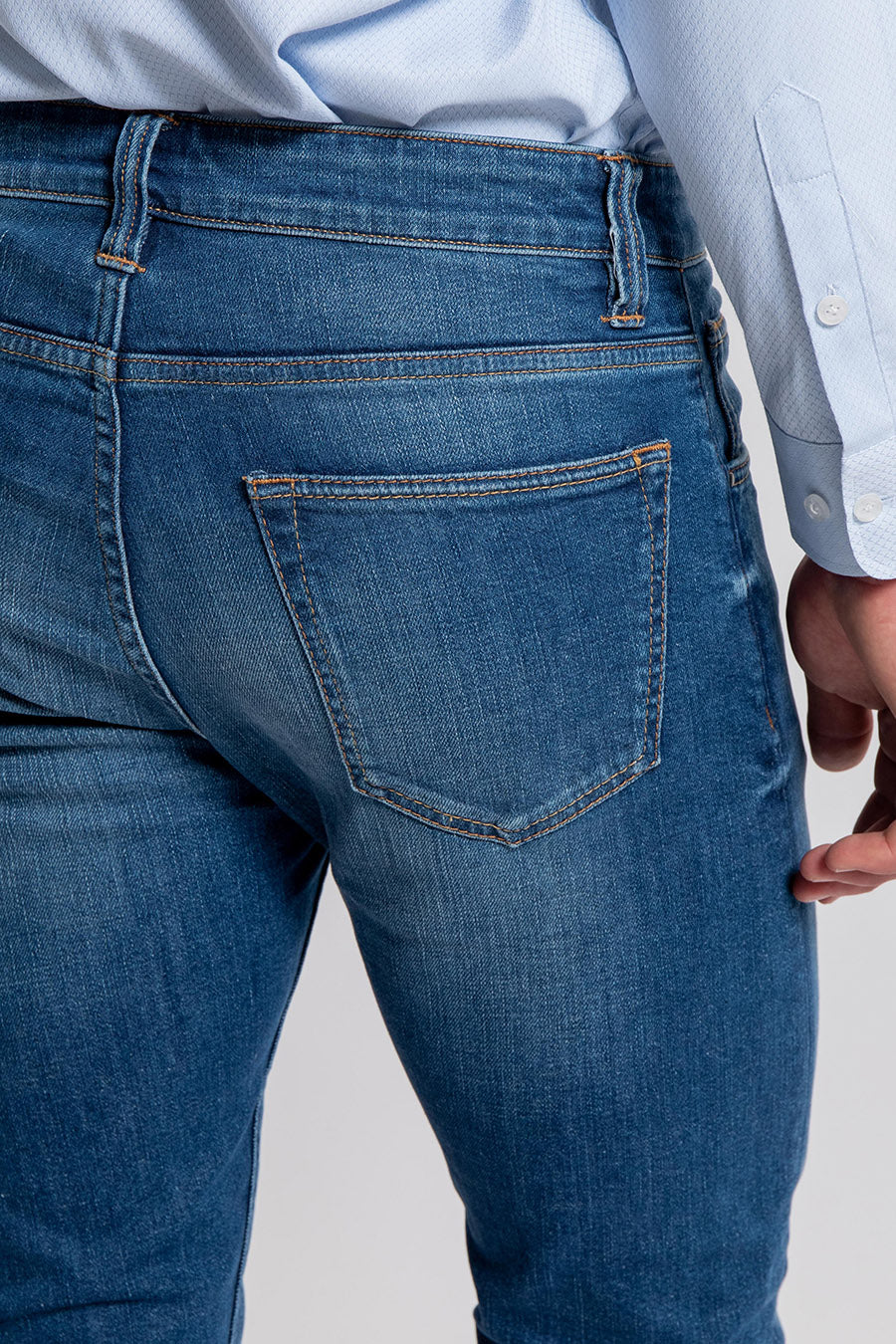 Jean coupe droite fittée bleu | Elora