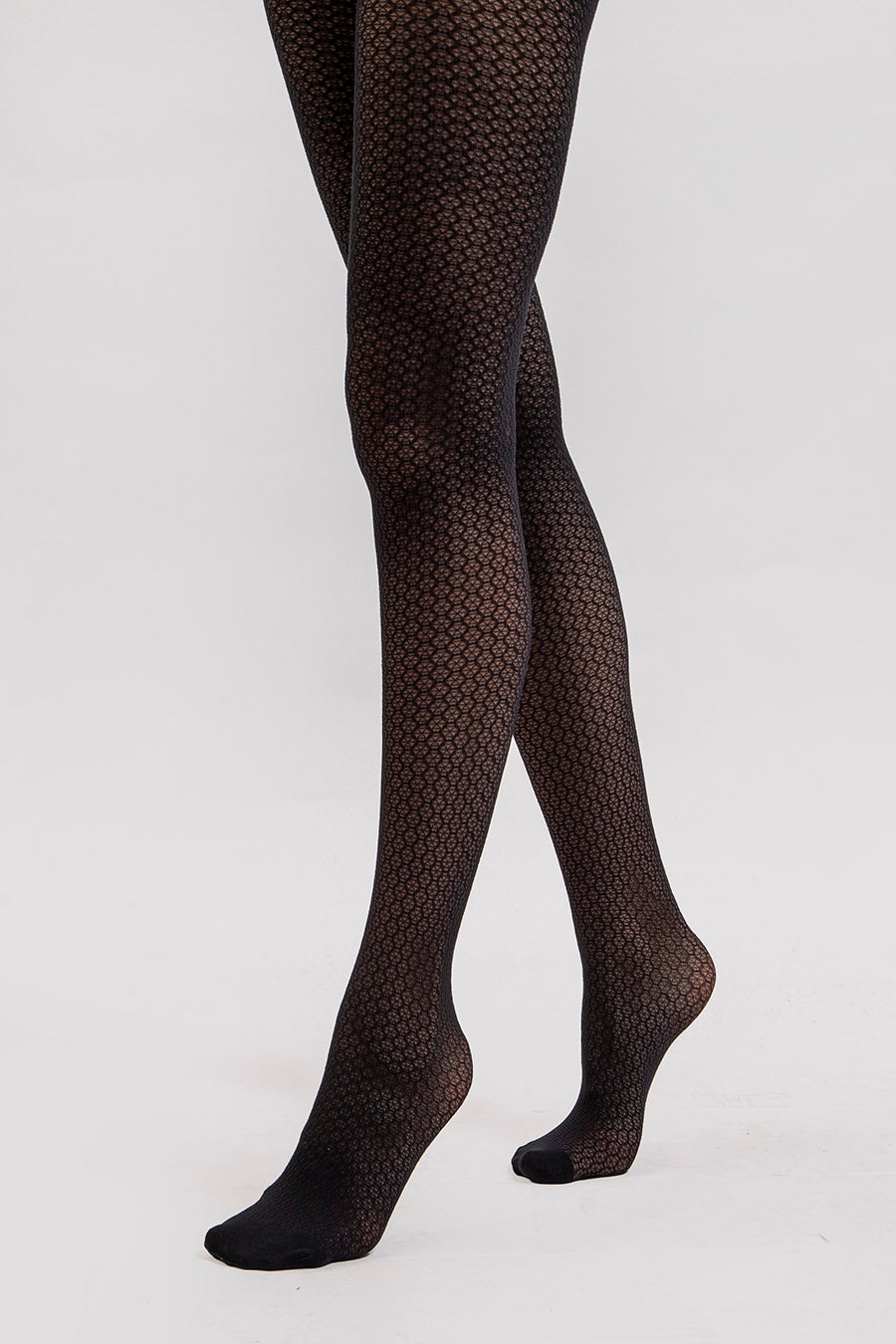 Collants nid d'abeille noirs | Elora