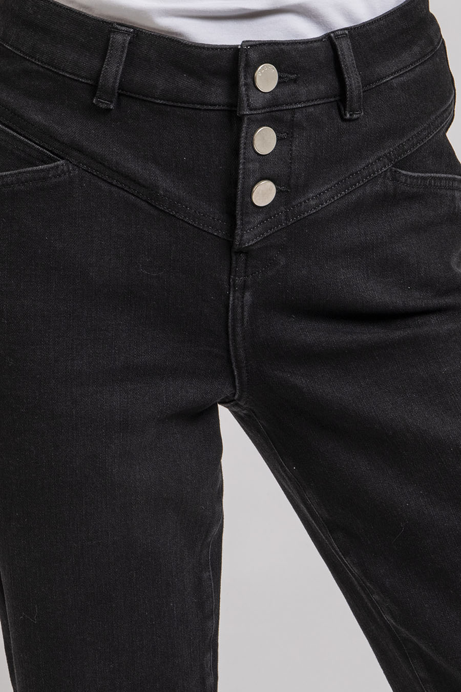 Jean bootcut cropped noir | Elora