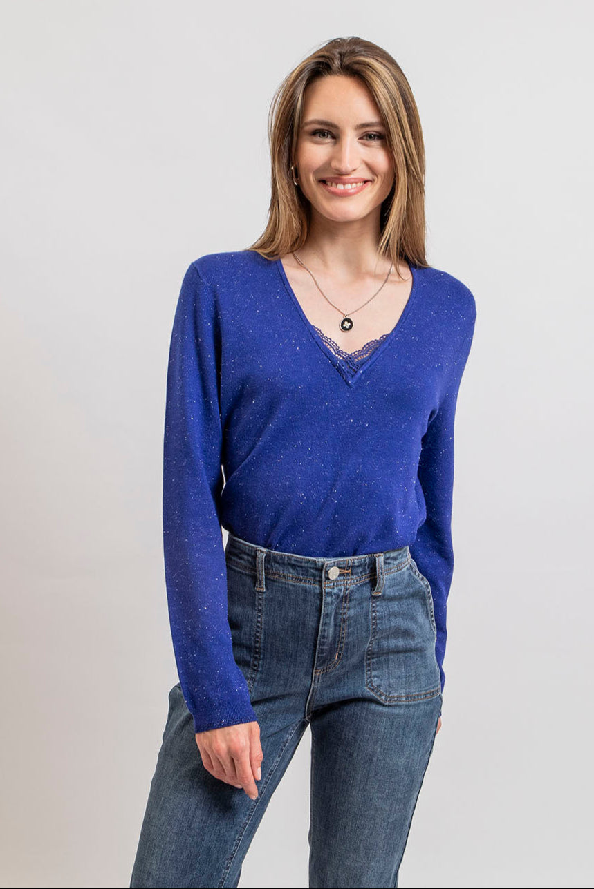 Pull façon lingerie ultraviolet | Elora