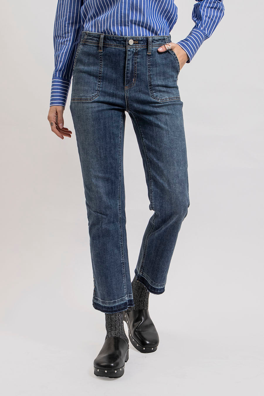 Jean bootcut bleu | Elora