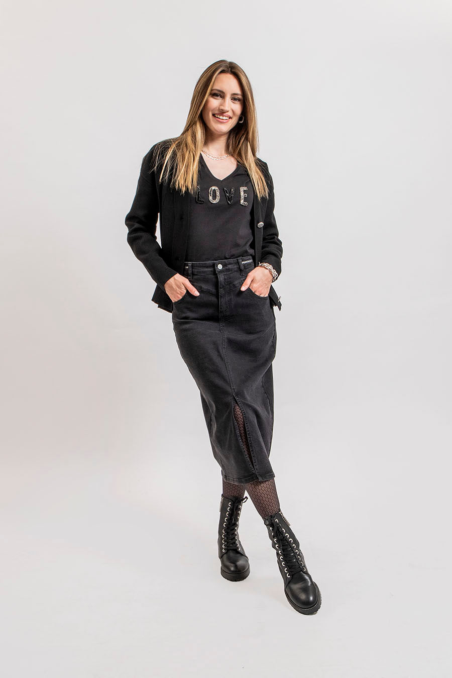 Tshirt noir LOVE | Elora