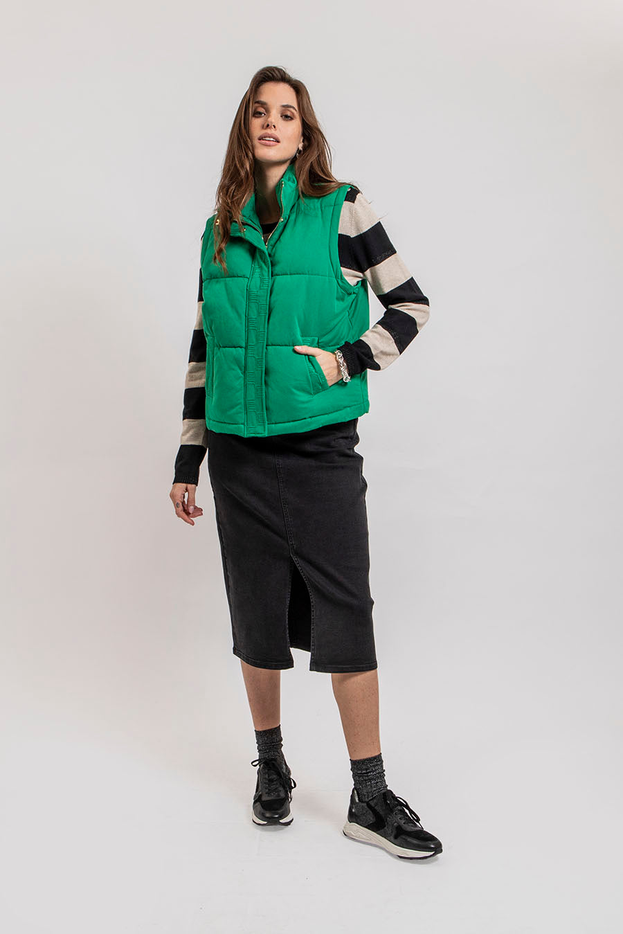 Pull marinière écru et noir | Elora