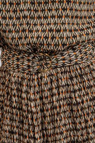 Robe courte imprimé graphique orange | Elora