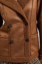 Manteau réversible coloris toffee | Elora
