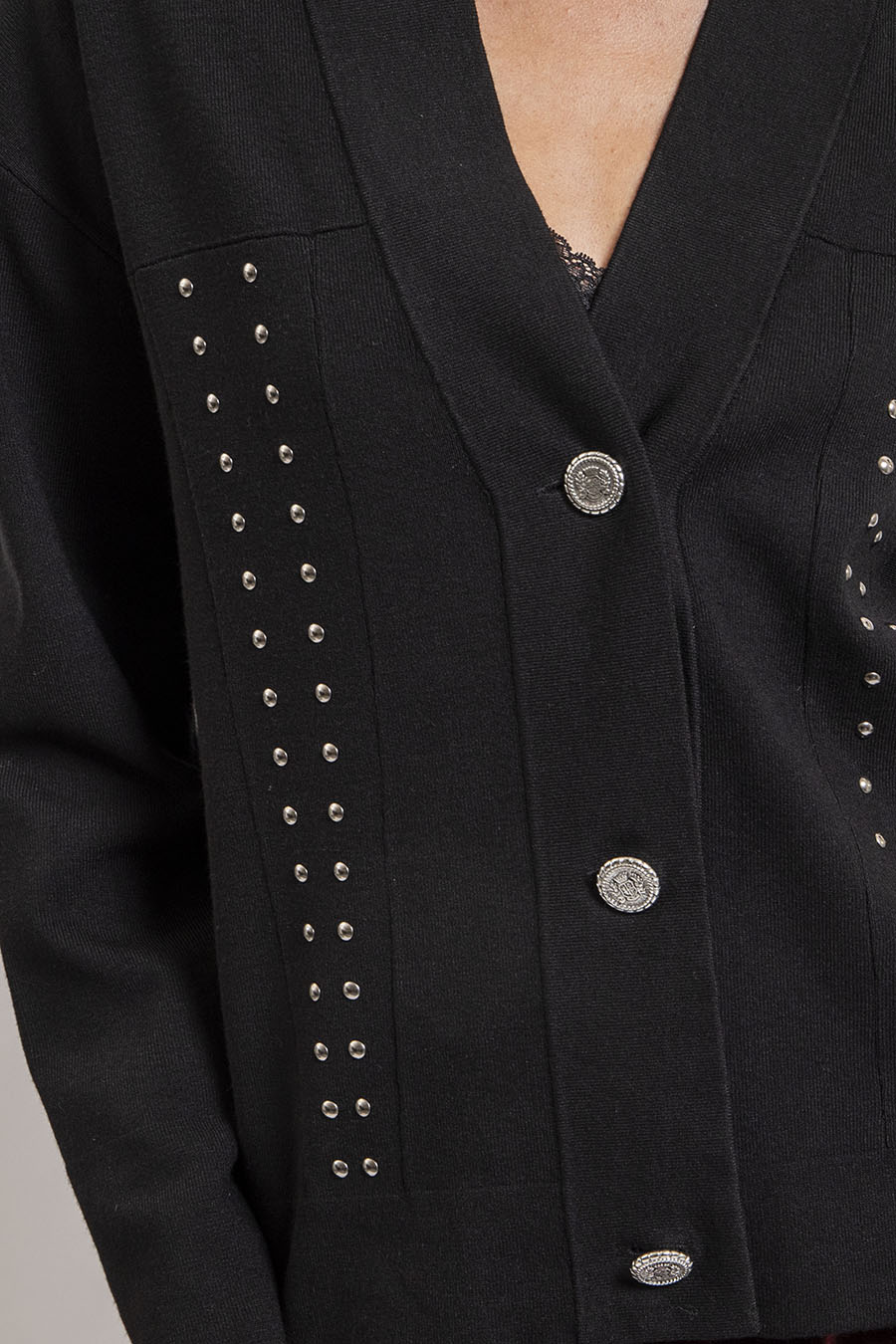 Cardigan coloris noir | Elora