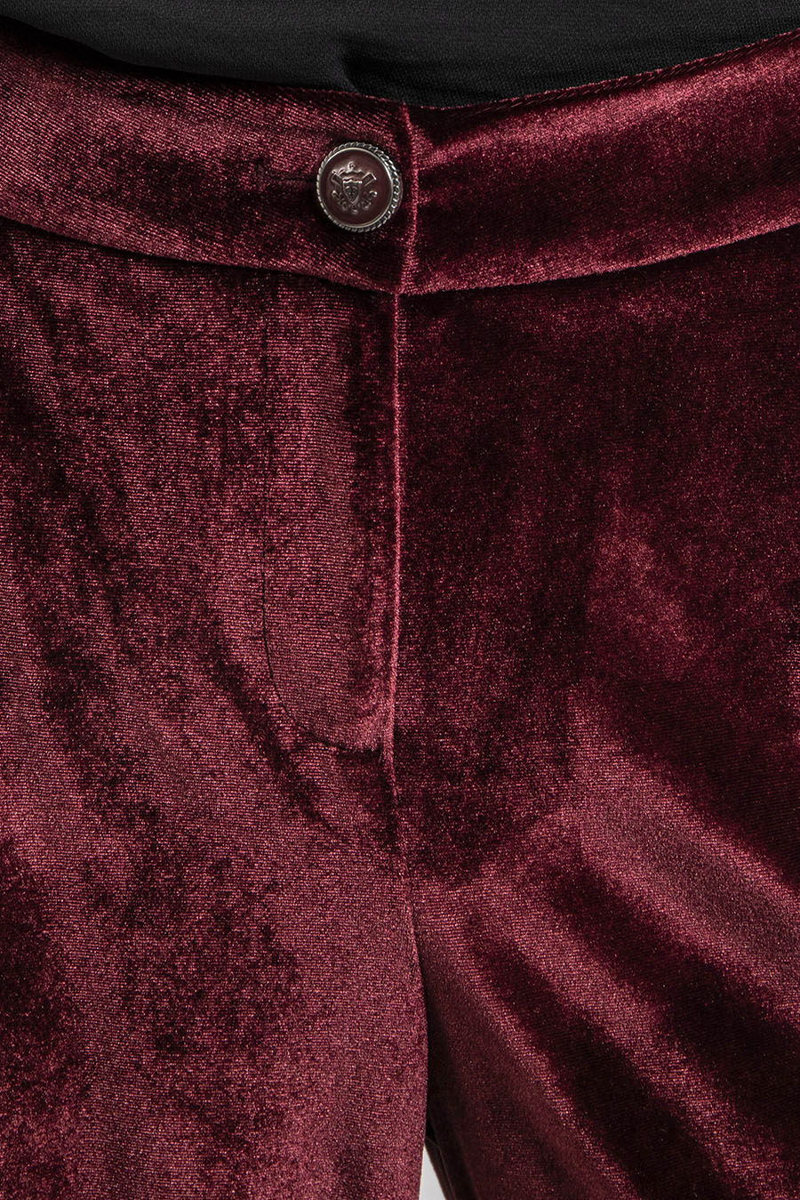 Pantalon de costume en velours bordeaux | Elora