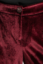 Pantalon de costume en velours bordeaux | Elora