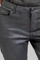 Pantalon slim gris argent | Elora
