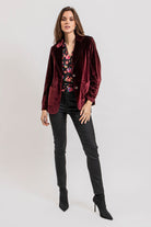 Pantalon slim enduit noir | Elora