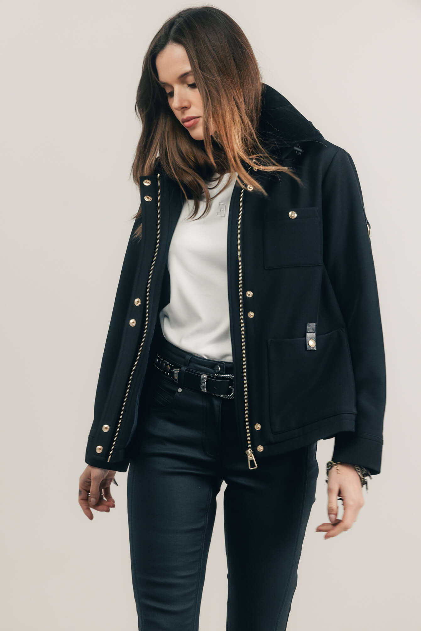 Parka noire style urbaine | Elora