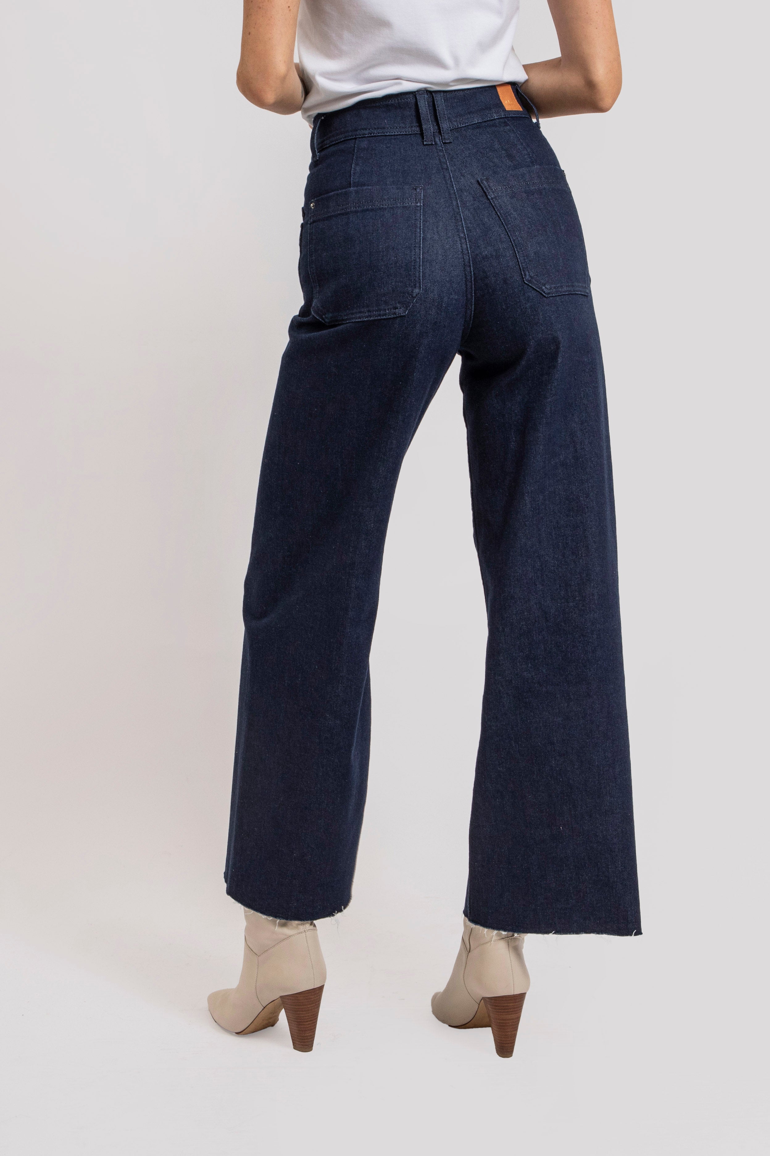 Jean wide leg denim brut | Elora