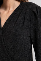 Robe cache coeur noir et lurex | Elora
