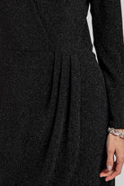 Robe cache coeur noir et lurex | Elora