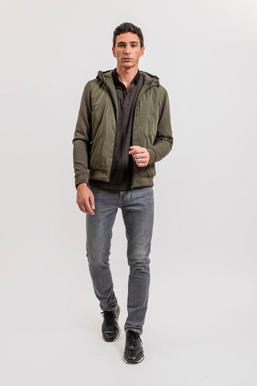 Polo imprimé choco et noir | Elora