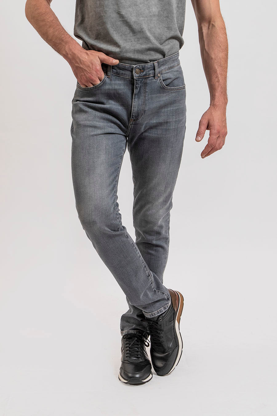 Jean droit gris | Elora