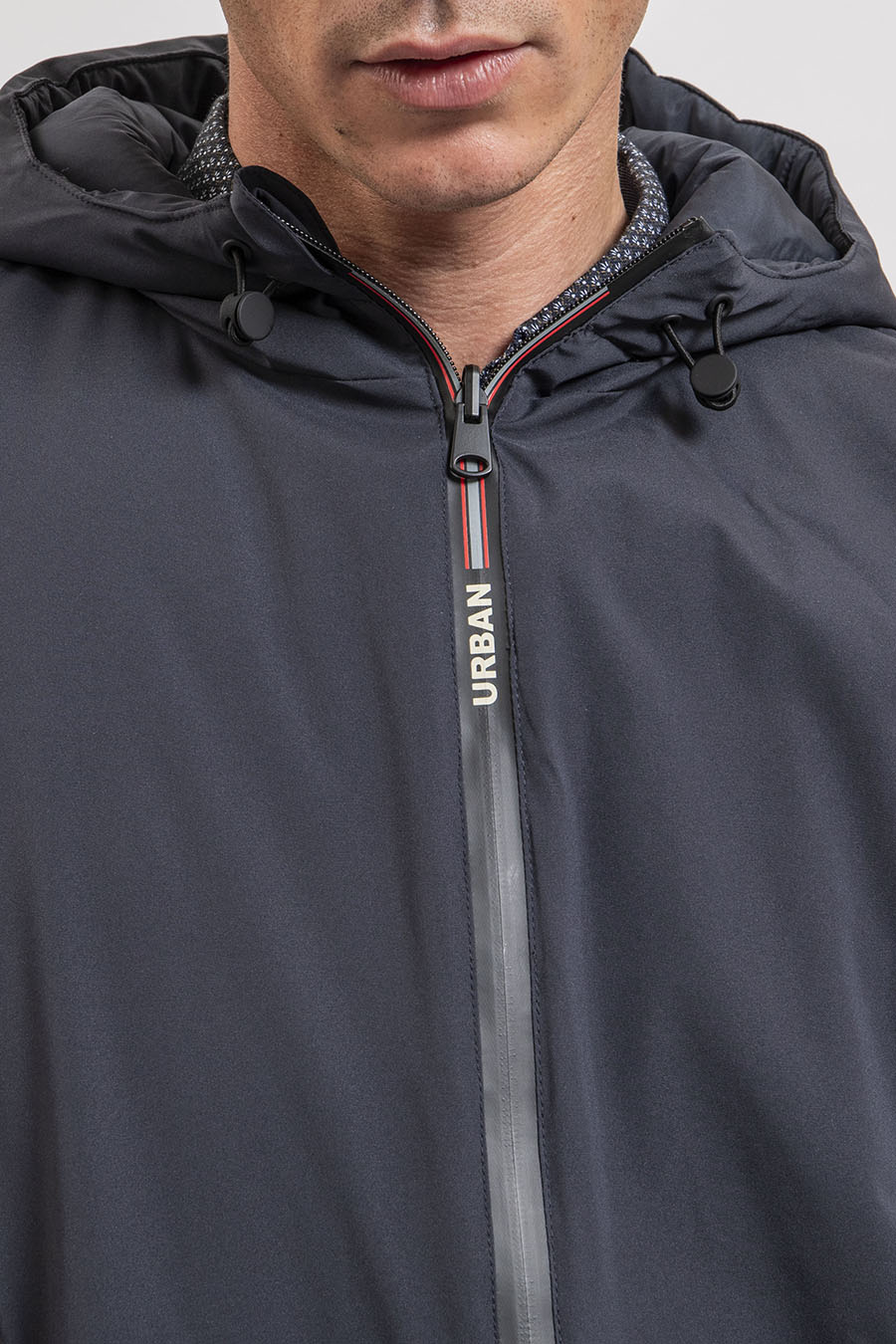 Parka mi longue réversible coloris navy | Elora