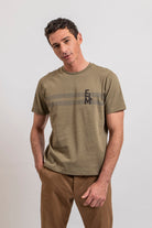 Tee-Shirt à bandes coloris bronze | Elora