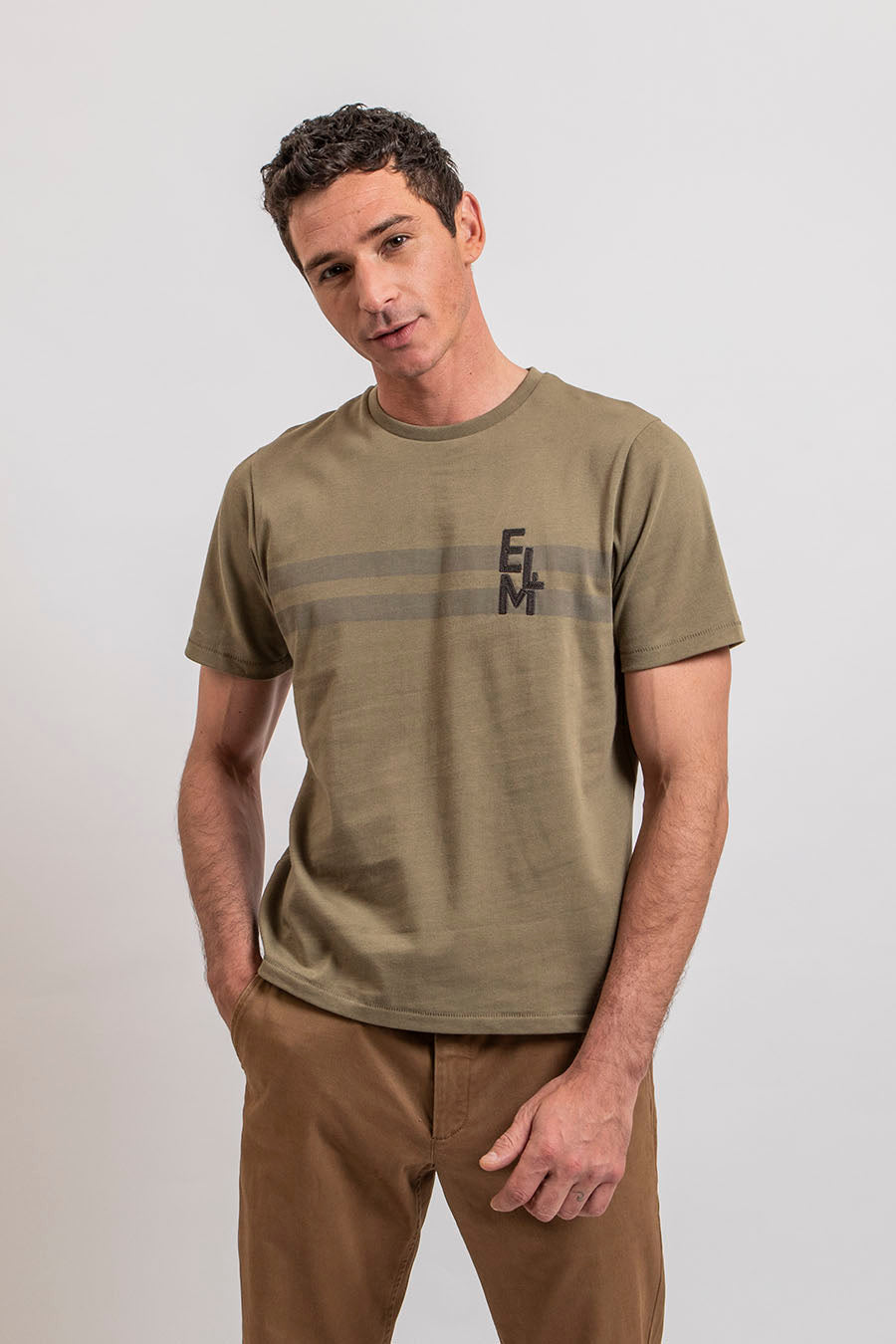 Tee-Shirt à bandes coloris bronze | Elora