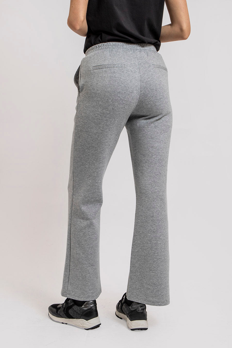 Pantalon en molleton gris clair chiné | Elora