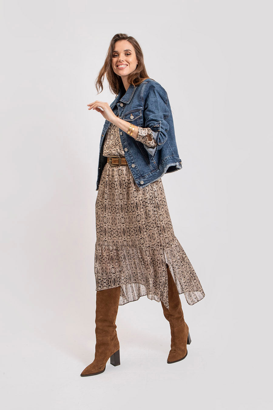 Vest en jean denim bleu | Elora