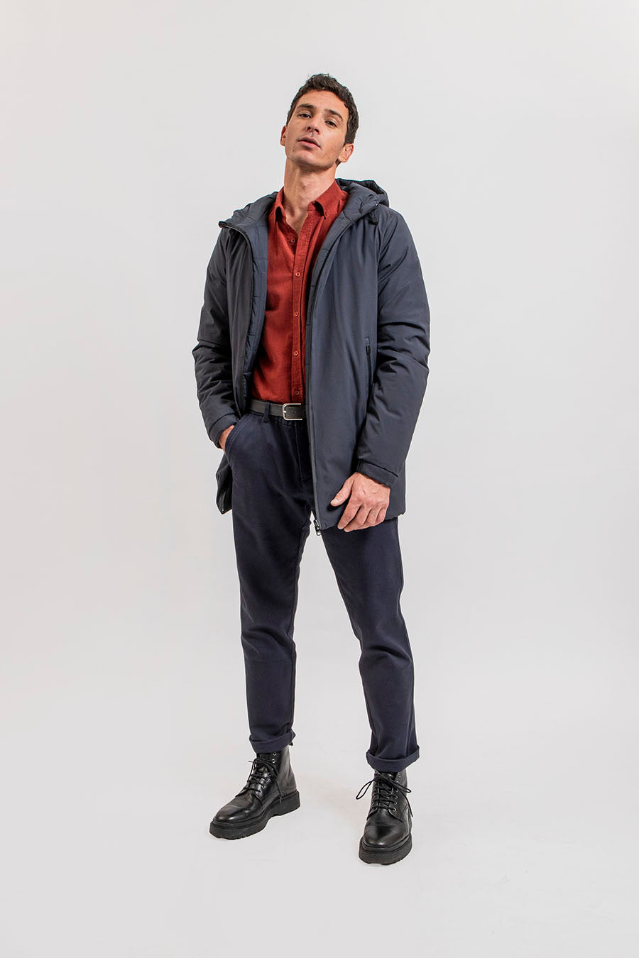 Chemise en velours rouille | Elora