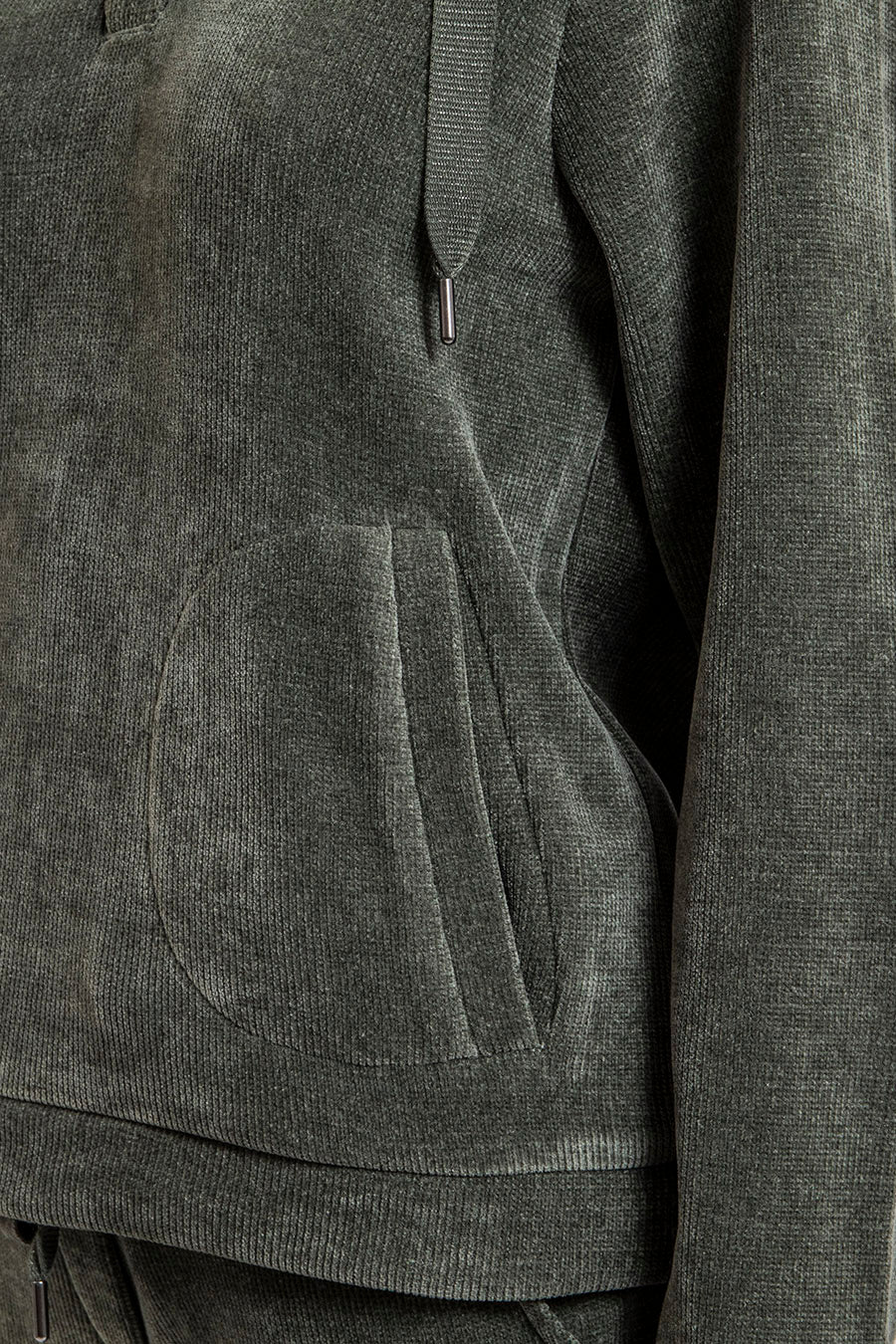 Sweat à capuche coloris tilleul | Elora