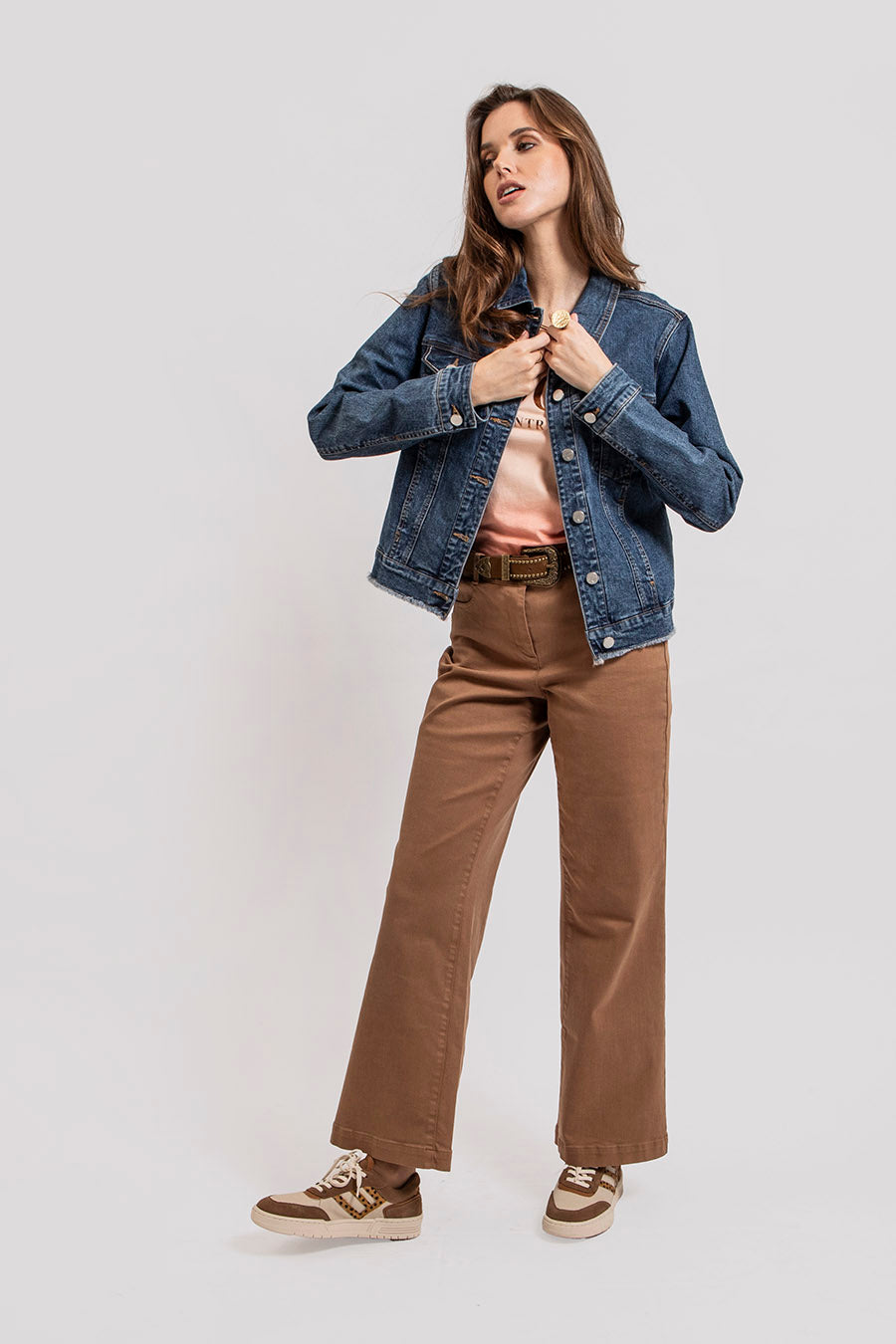 Vest en jean denim bleu | Elora