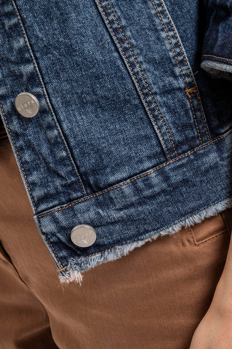 Vest en jean denim bleu | Elora