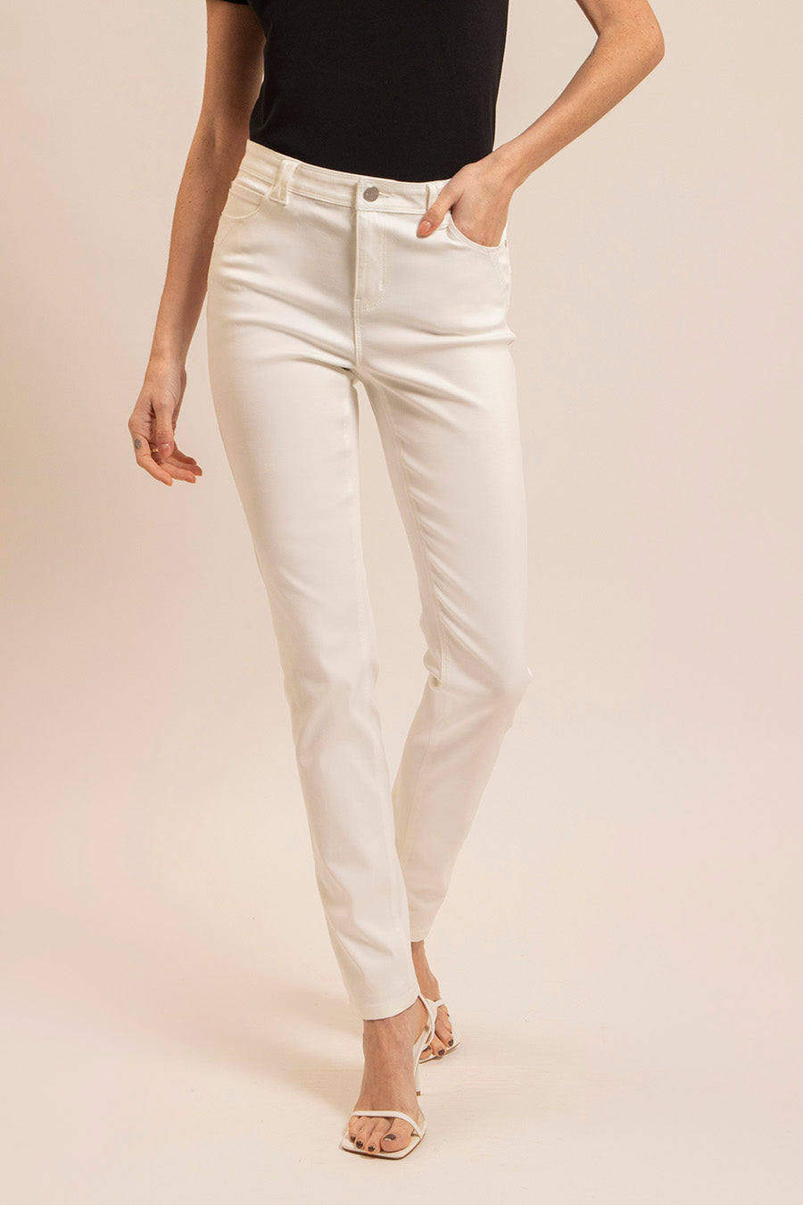 Jean slim push up blanc | Elora