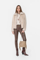 Blouson réversible beige | Elora