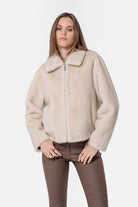 Blouson réversible beige | Elora