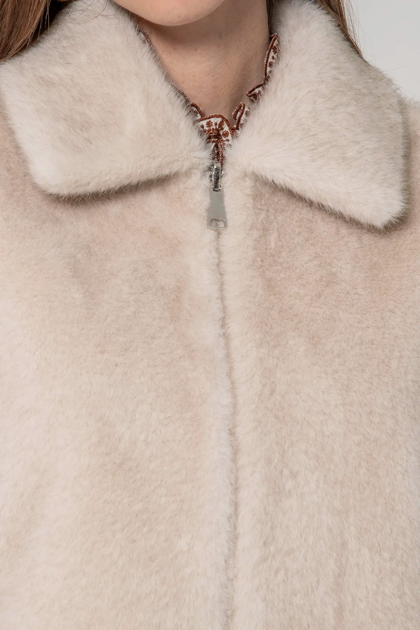Blouson réversible beige | Elora