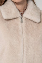 Blouson réversible beige | Elora