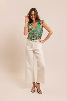 Jean wide leg blanc | Elora