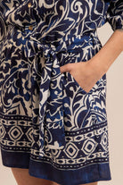 Combishort blanc et bleu | Elora