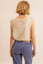 Pull façon dentelle écru | Elora
