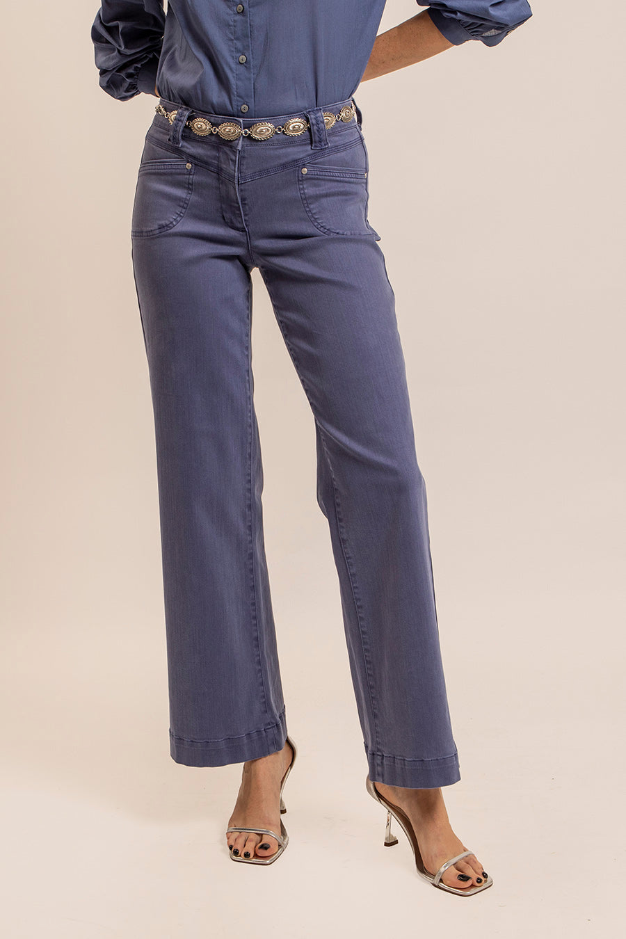 Pantalon évasé lavande | Elora