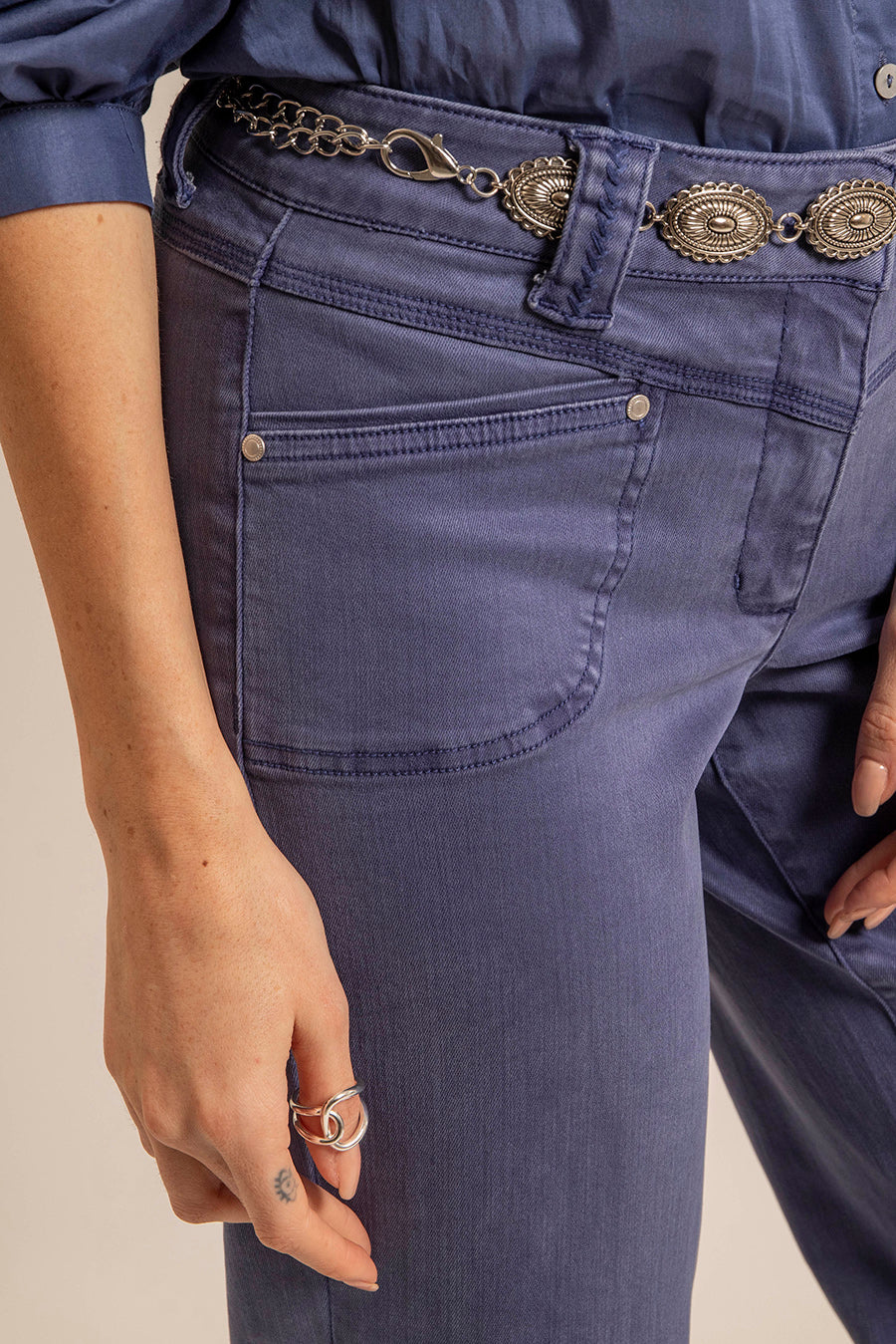 Pantalon évasé lavande | Elora