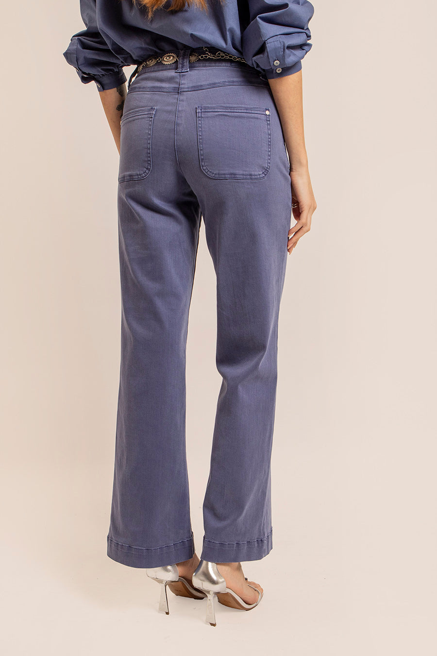 Pantalon évasé lavande | Elora