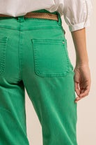 Pantalon évasé vert | Elora
