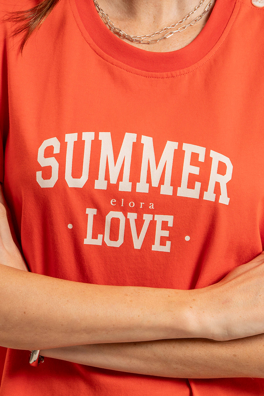 Tee-Shirt printé orange | Elora