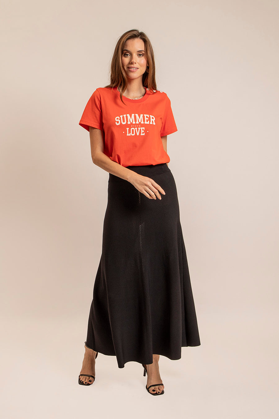 Tee-Shirt printé orange | Elora