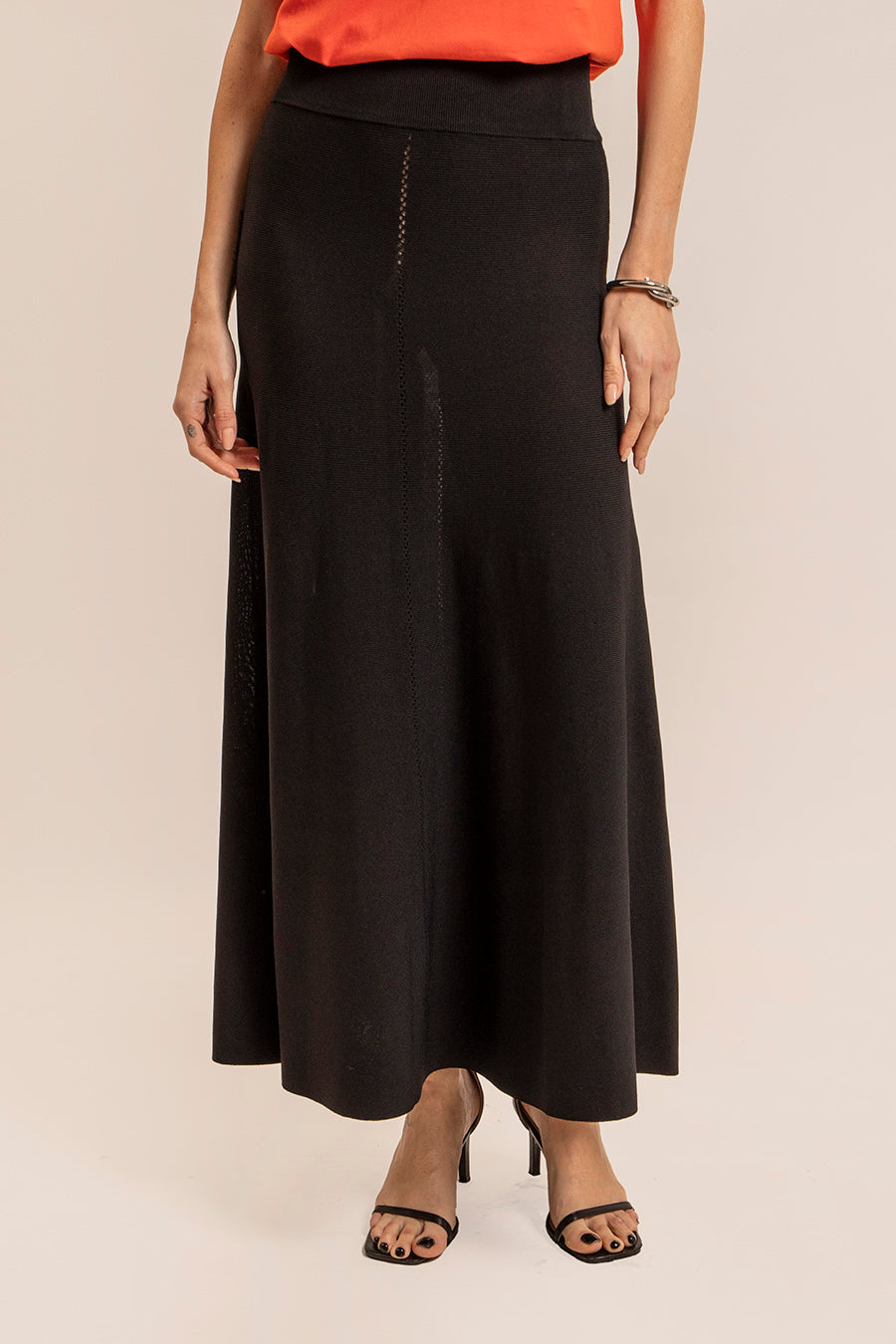 Jupe longue évasée noire | Elora