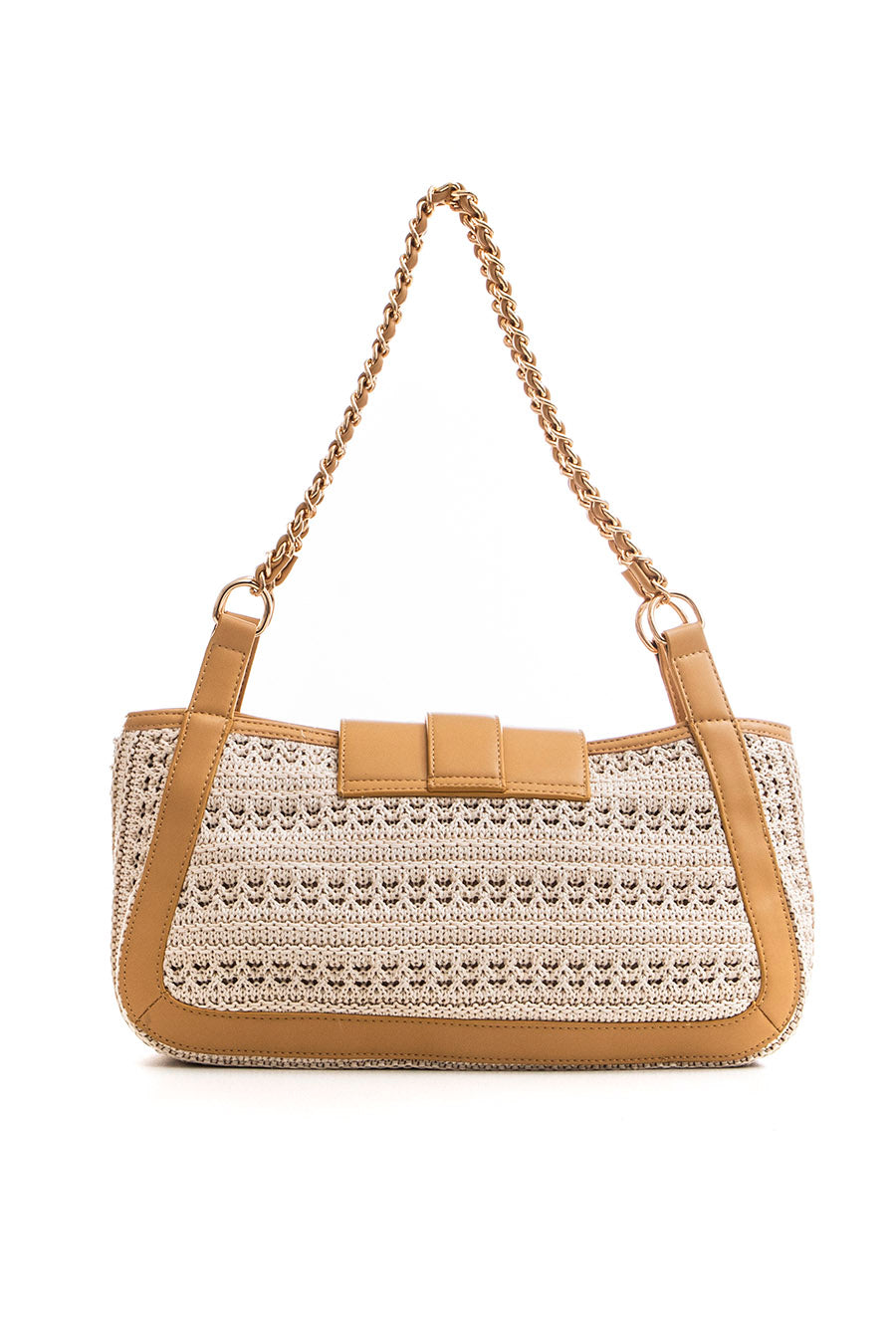 Sac pochette façon crochet beige | Elora